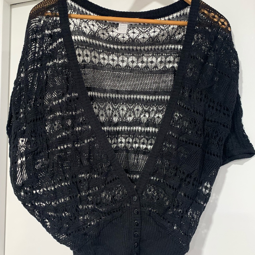 Cropped Lacey Sweater